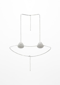 Mango Women's Rhinestone Crystal Body Necklace - Silver