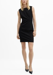 Mango Women's Roma-Knit Sleeveless Dress - Black