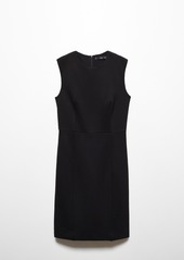 Mango Women's Roma-Knit Sleeveless Dress - Black