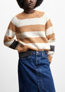 Mango Women's Round-Neck Striped Sweater