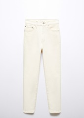 Mango Women's Slim Cropped Jeans - Ecru