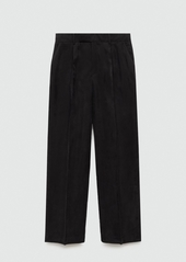 Mango Women's Straight-Fit Cupro Pants - Black