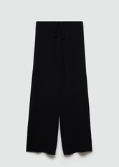 Mango Women's Straight Knitted Pants - Black