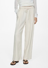 Mango Women's Straight Lyocell Pants - Ecru