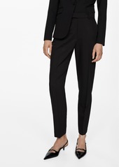 Mango Women's Straight Suit Pants - Black