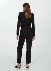 Mango Women's Straight Suit Pants - Black