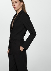 Mango Women's Straight Suit Pants - Black