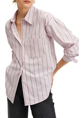 MANGO Women's Stripe Shirt in Pink at Nordstrom
