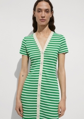 Mango Women's Striped Jersey Dress - Green