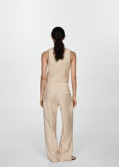 Mango Women's Striped Suit Pants - Beige