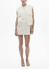 Mango Women's Textured Short Dress - Off White