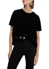 MANGO Xluri Stretch Velvet T-Shirt