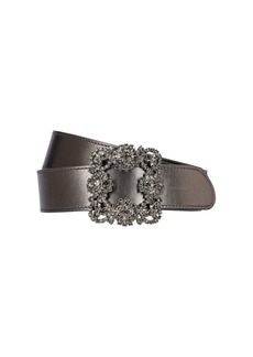 Manolo Blahnik 35mm Hangisibelt Leather Belt