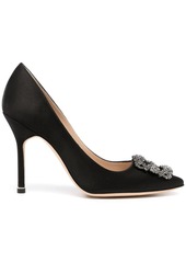 Manolo Blahnik Hangisi 105mm buckle-embellished pumps