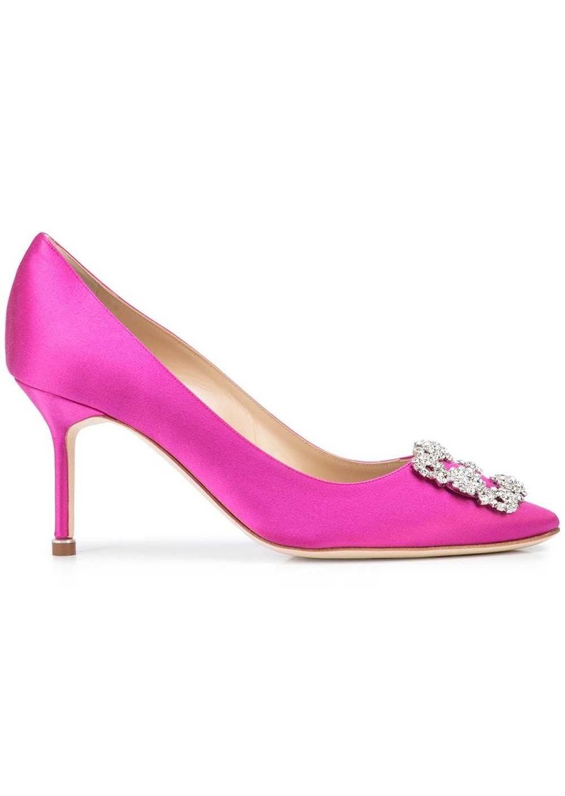 Manolo Blahnik Hangisi 70mm jewel-buckle pumps