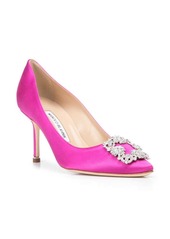 Manolo Blahnik Hangisi 70mm jewel-buckle pumps