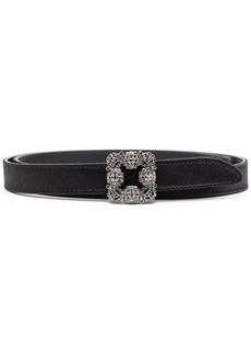 Manolo Blahnik decorative-buckle leather belt