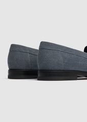 Manolo Blahnik Dineguardo Denim Loafers