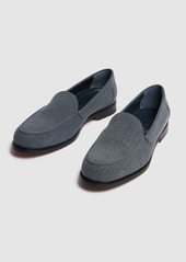 Manolo Blahnik Dineguardo Denim Loafers