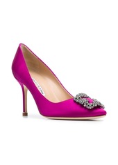 Manolo Blahnik Hangisi 90mm jewel buckle pumps