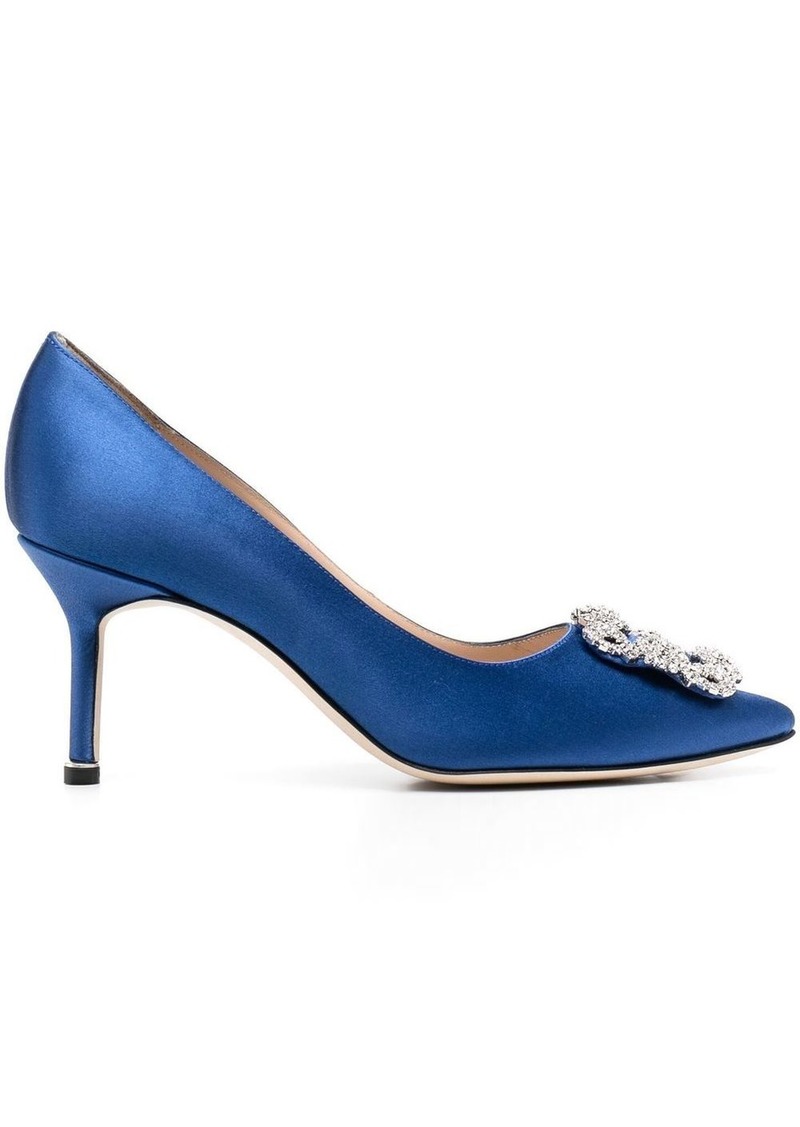 Manolo Blahnik Hangisi 60mm crystal-buckle pumps