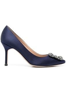 Manolo Blahnik Hangisi 90mm satin-finish pumps