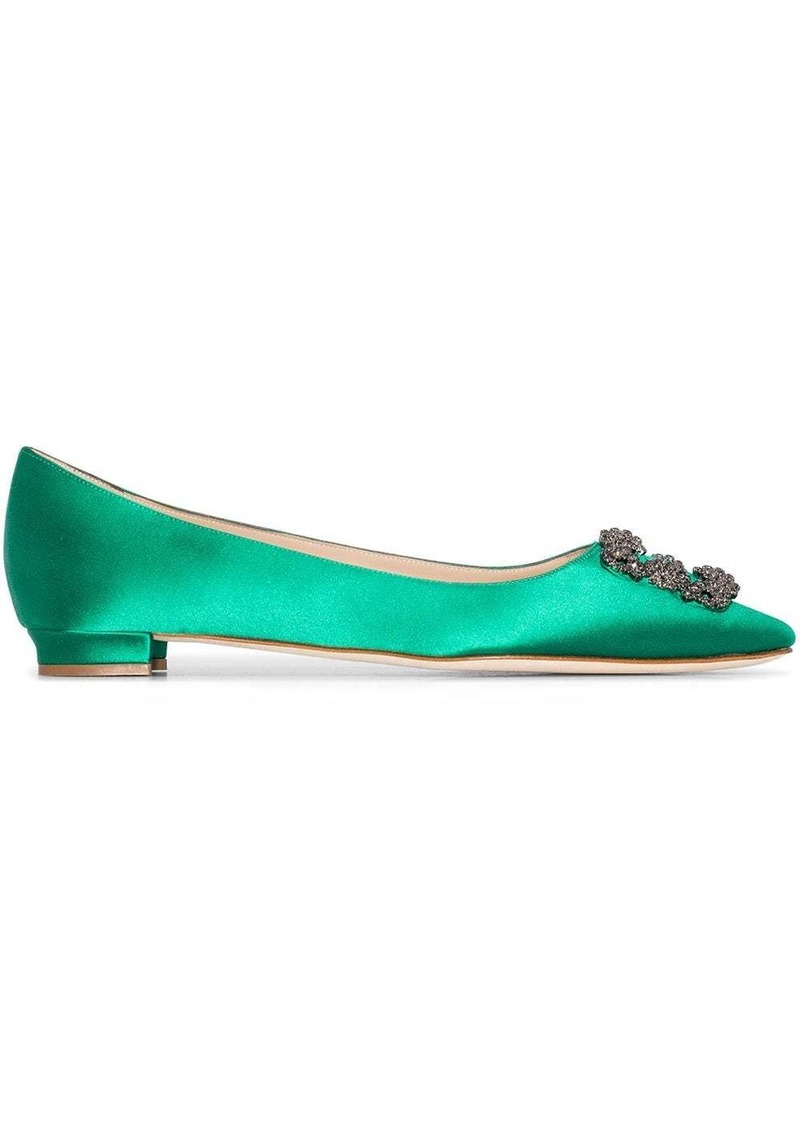 Manolo Blahnik Hangisi appliqué flat pumps