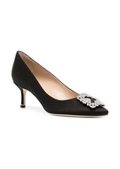 Manolo Blahnik Hangisi crystal-buckle 50mm pumps