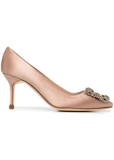 Manolo Blahnik Hangisi crystal-embellished 70mm pumps