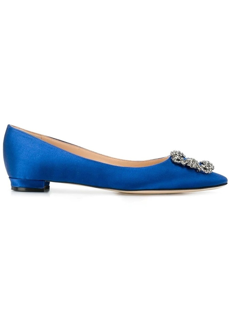 Manolo Blahnik Hangisi heeled ballerina shoes