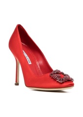 Manolo Blahnik Hangisi jewel-buckle 105mm pumps