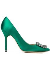 Manolo Blahnik Hangisi 105mm satin pumps