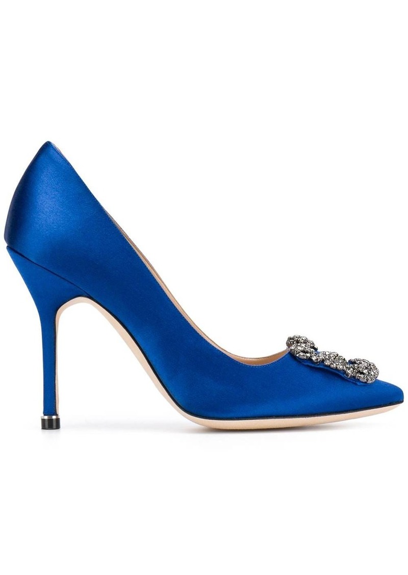 Manolo Blahnik Hangisi 105mm jewel-buckle pumps