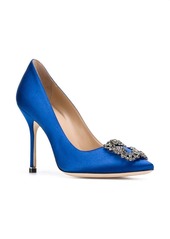 Manolo Blahnik Hangisi 105mm jewel-buckle pumps