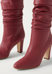 Manolo Blahnik - Calassohi 90 leather knee boots - Burgundy - EU 35