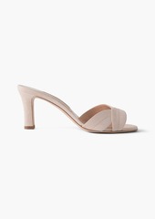 Manolo Blahnik - Siemu 70 suede sandals - Neutral - EU 37