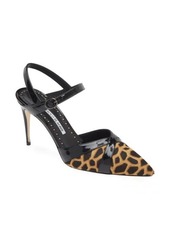 Manolo Blahnik Aristida Genuine Calf Hair Pointed Toe Pump