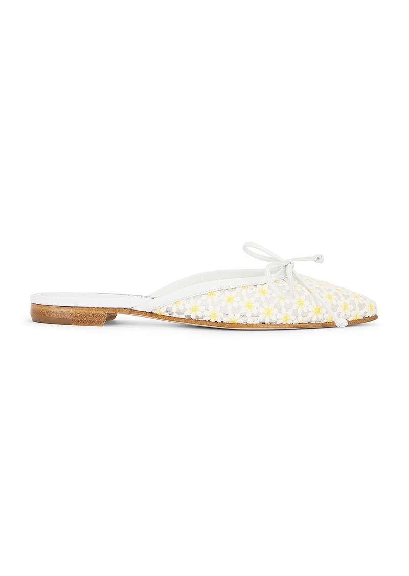 Manolo Blahnik Ballerimu Lace Flat