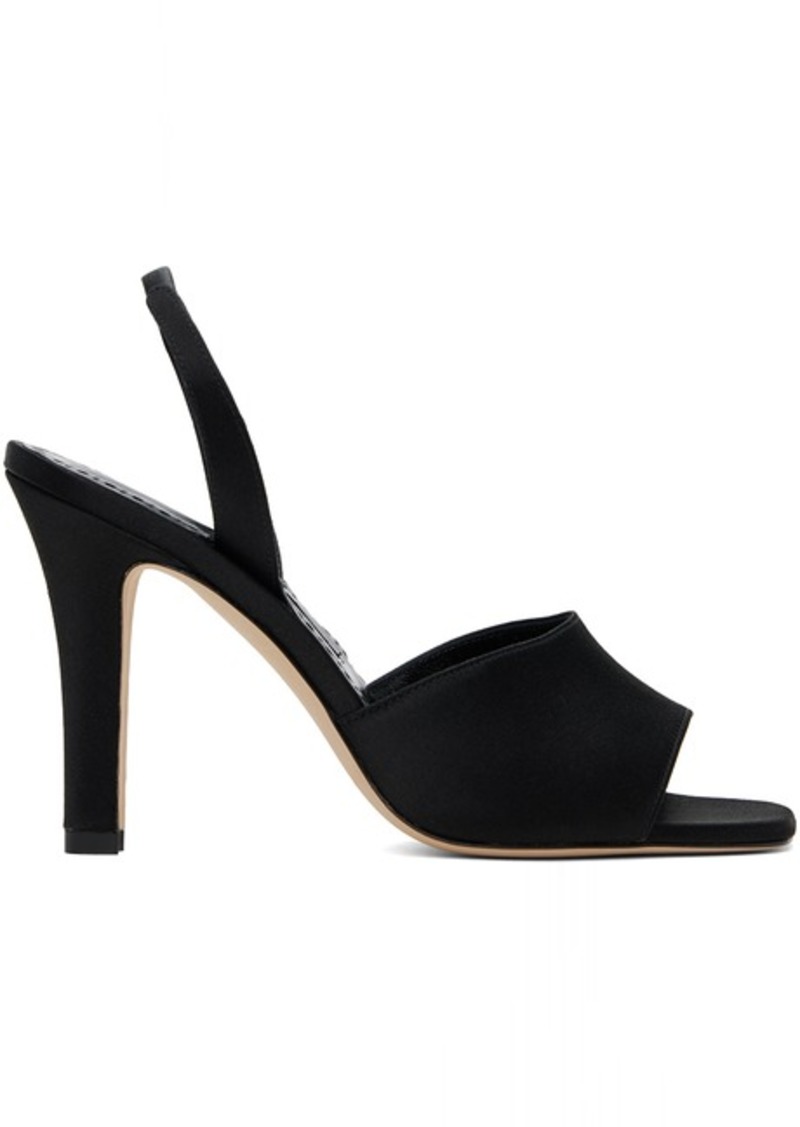 Manolo Blahnik Black Clotilde Heeled Sandals