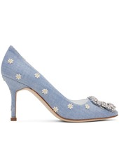 Manolo Blahnik Blue Hangisi 90 Heels