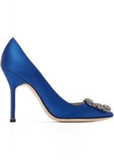 Manolo Blahnik Blue Hangisi Heels