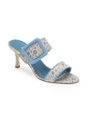 Manolo Blahnik Gamble Floral Sandal