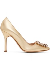 Manolo Blahnik Gold Hangisi Heels