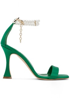 Manolo Blahnik Green Charona Heeled Sandals