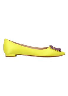 Manolo Blahnik Hangisi Flat Yellow