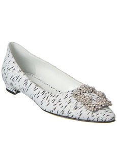 Manolo Blahnik Hangisi Jacquard Flat