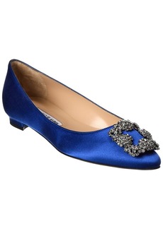 Manolo Blahnik Hangisi Satin Flat