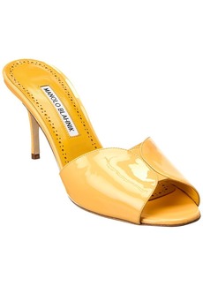 Manolo Blahnik Houramu 70 Patent Sandal