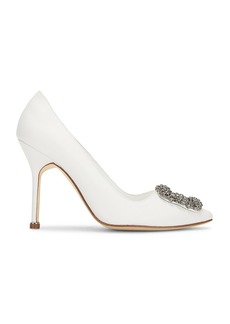 Manolo Blahnik Leather Hangisi 105 Heel