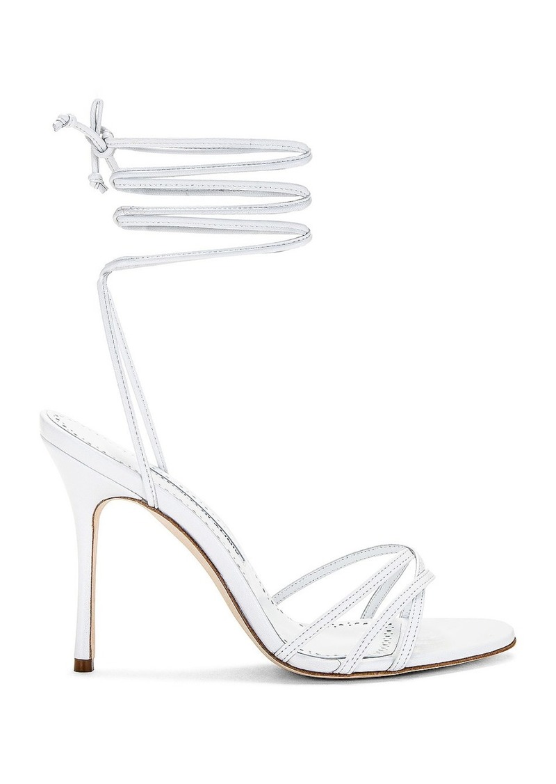 Manolo Blahnik Leva 105 Leather Sandal